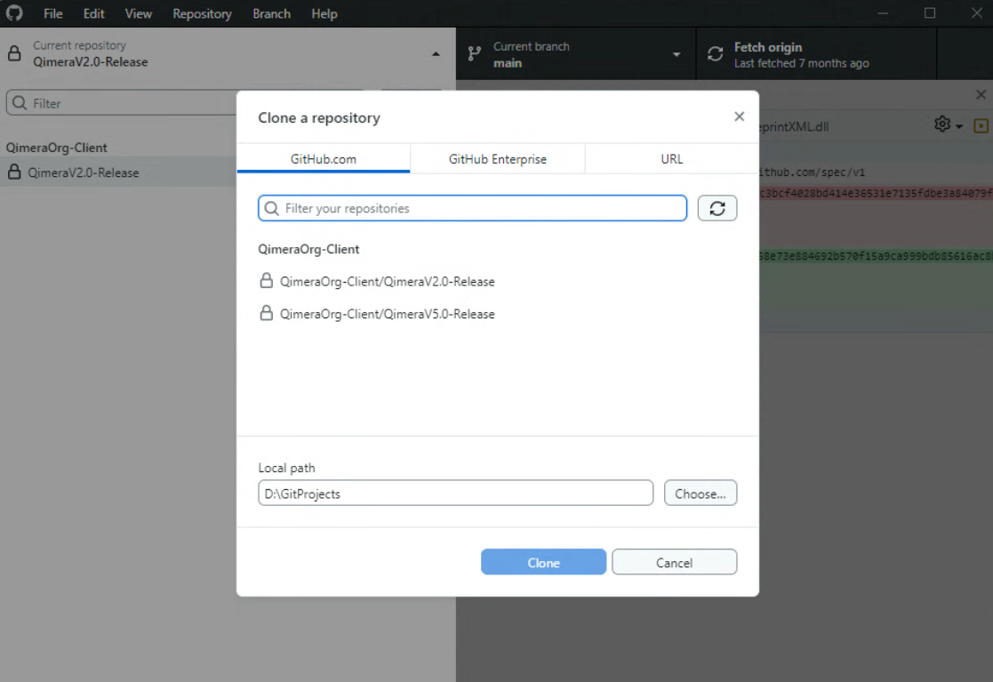 GitHub Desktop—Clone Repository